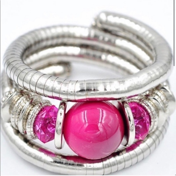 WRAP bracelet pink and silver - Picture 1 of 3